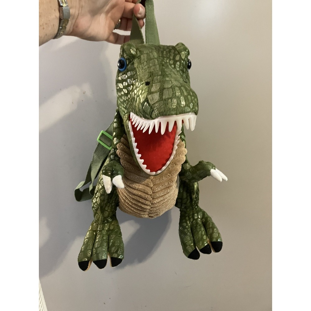 Kids 3D Dinosaur Backpack Teeth Plush T-Rex School Bag Toddler Kids Jurassic